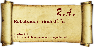Rokobauer András névjegykártya