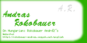 andras rokobauer business card